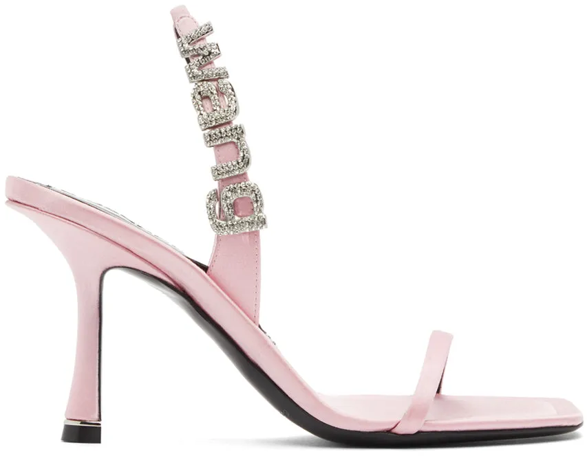 Alexander Wang Pink Satin Ivy Heeled Sandals