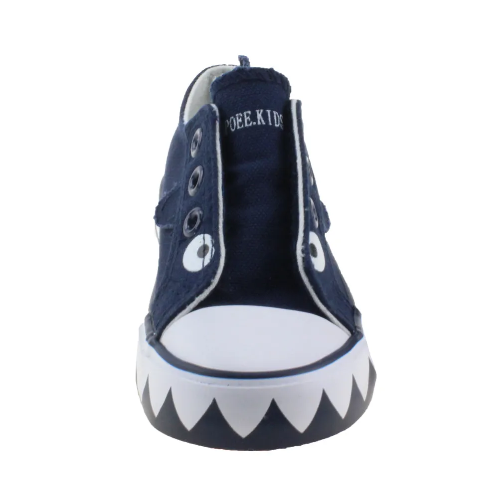 Baby Boy's Girl's Canvas Cartoon Shoes Lace Up Sneaker
