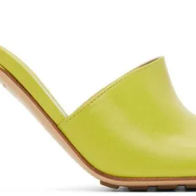 Bottega Veneta Green Stretch Heeled Sandals