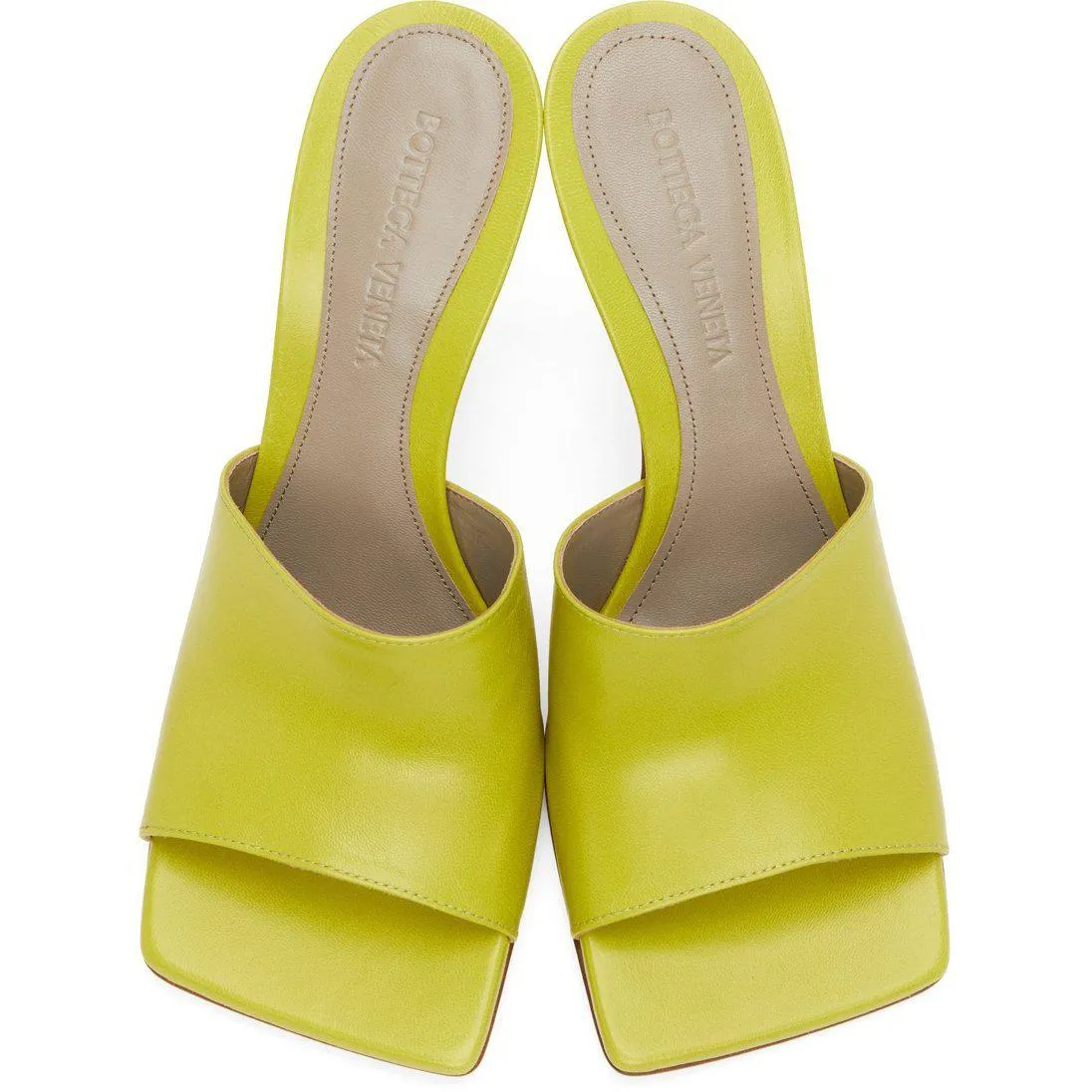 Bottega Veneta Green Stretch Heeled Sandals