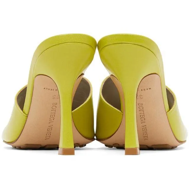 Bottega Veneta Green Stretch Heeled Sandals