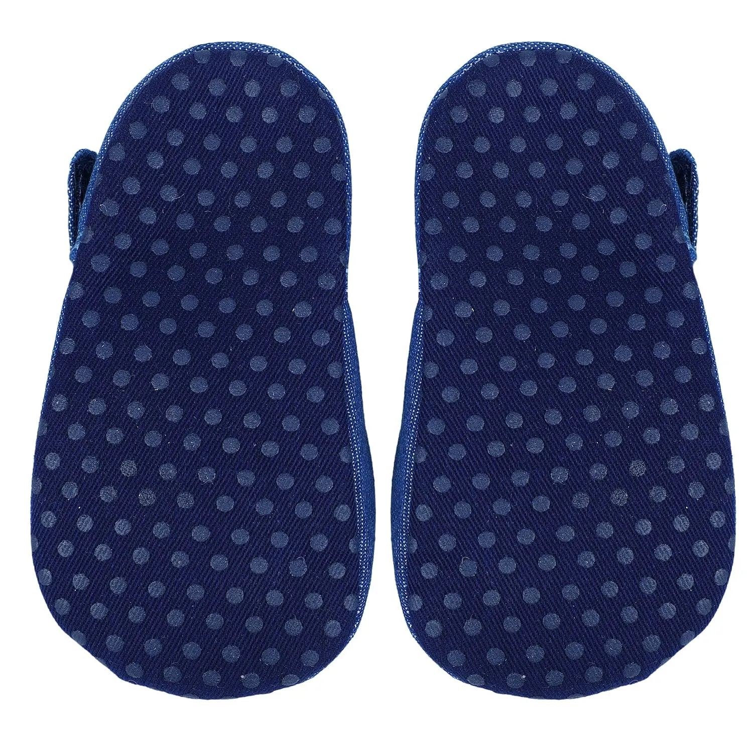Bow Premium Girls Anti-Slip Ballerina Booties - Blue