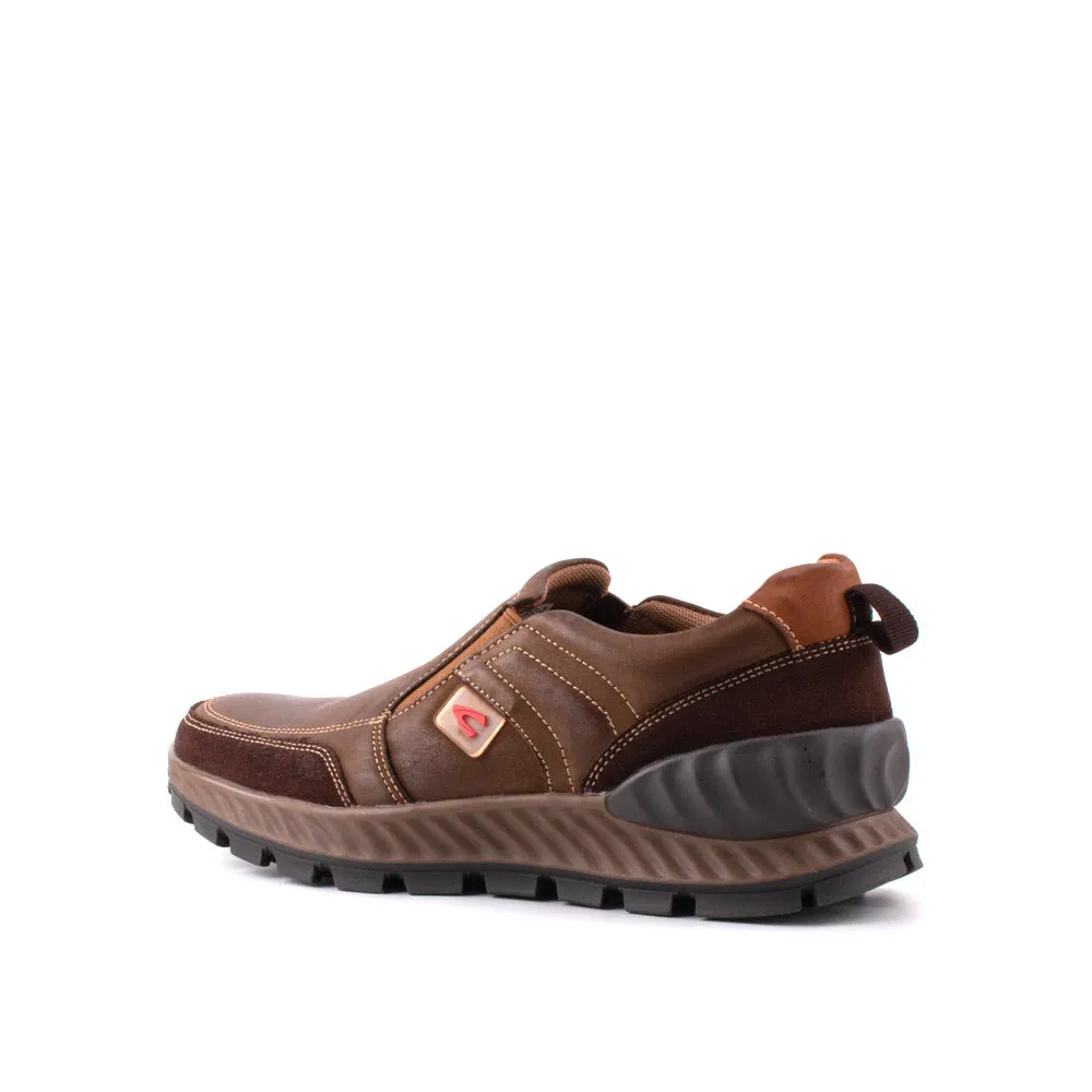 camel active Leather Classic Slip On Shoes Men Brown ASHFORD 852406-RS1-3