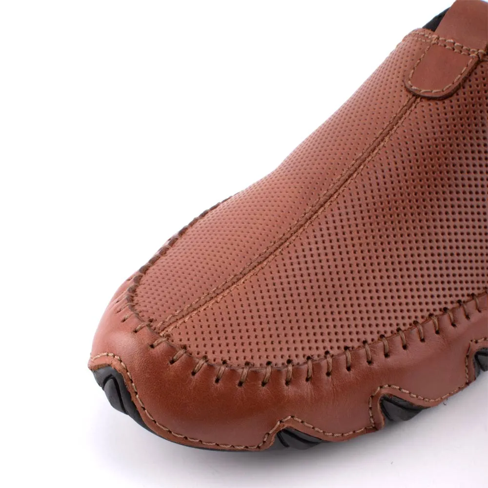 camel active Leather Classy Smart Slip On Shoes Men Brown REMIZ 872403-AM2SV-3 BROWN
