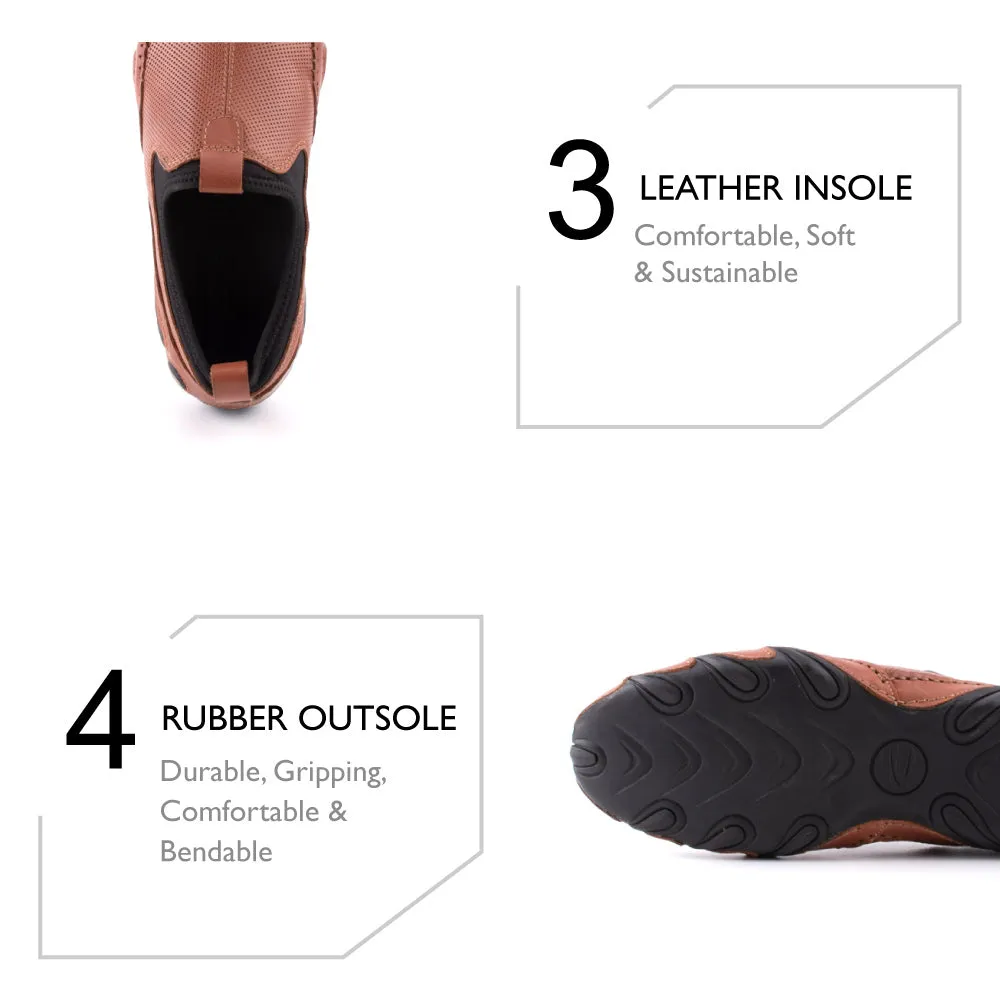 camel active Leather Classy Smart Slip On Shoes Men Brown REMIZ 872403-AM2SV-3 BROWN