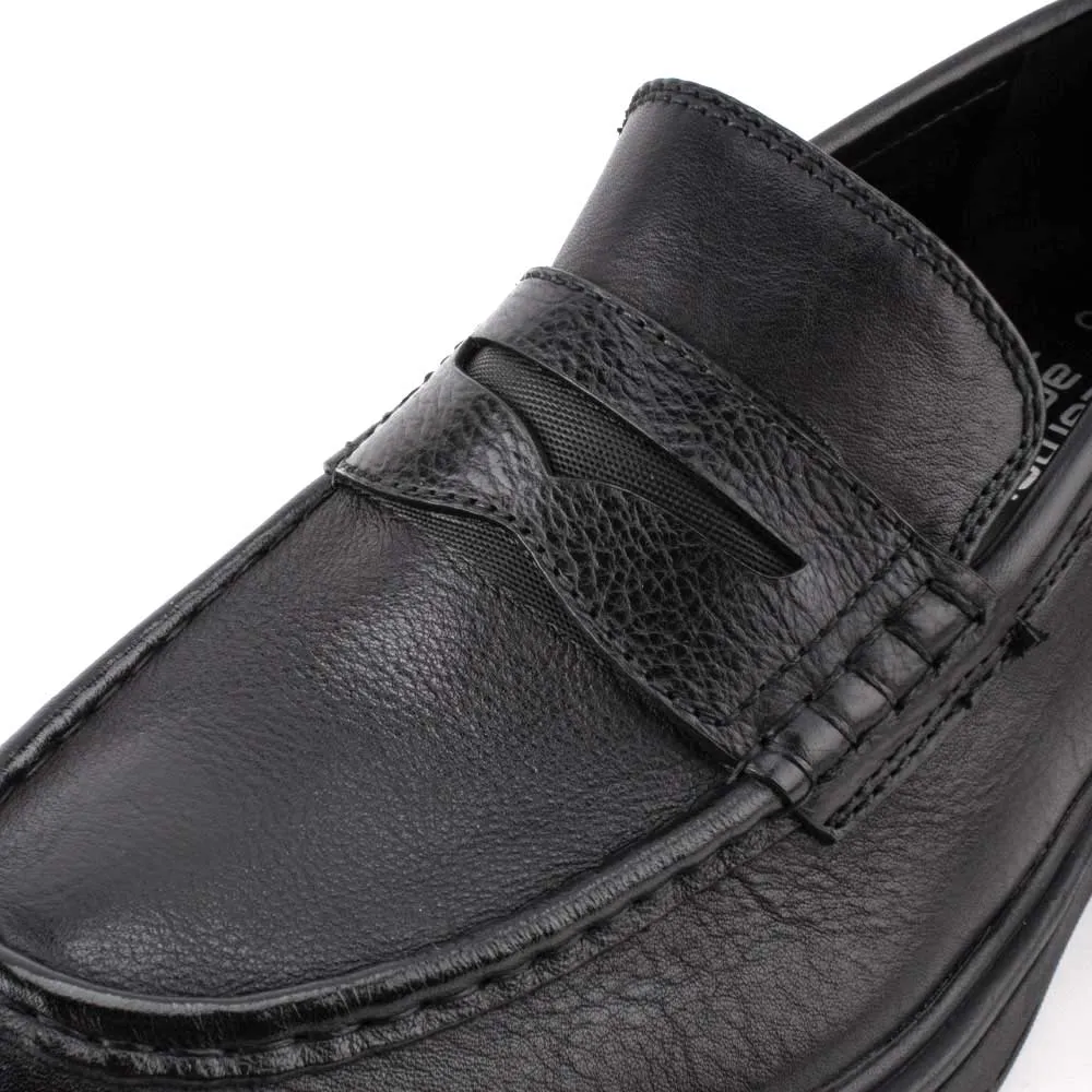 camel active Platform Heel Slip On Shoes Men Black CLIFTON 802401-TM1SV-1-Black