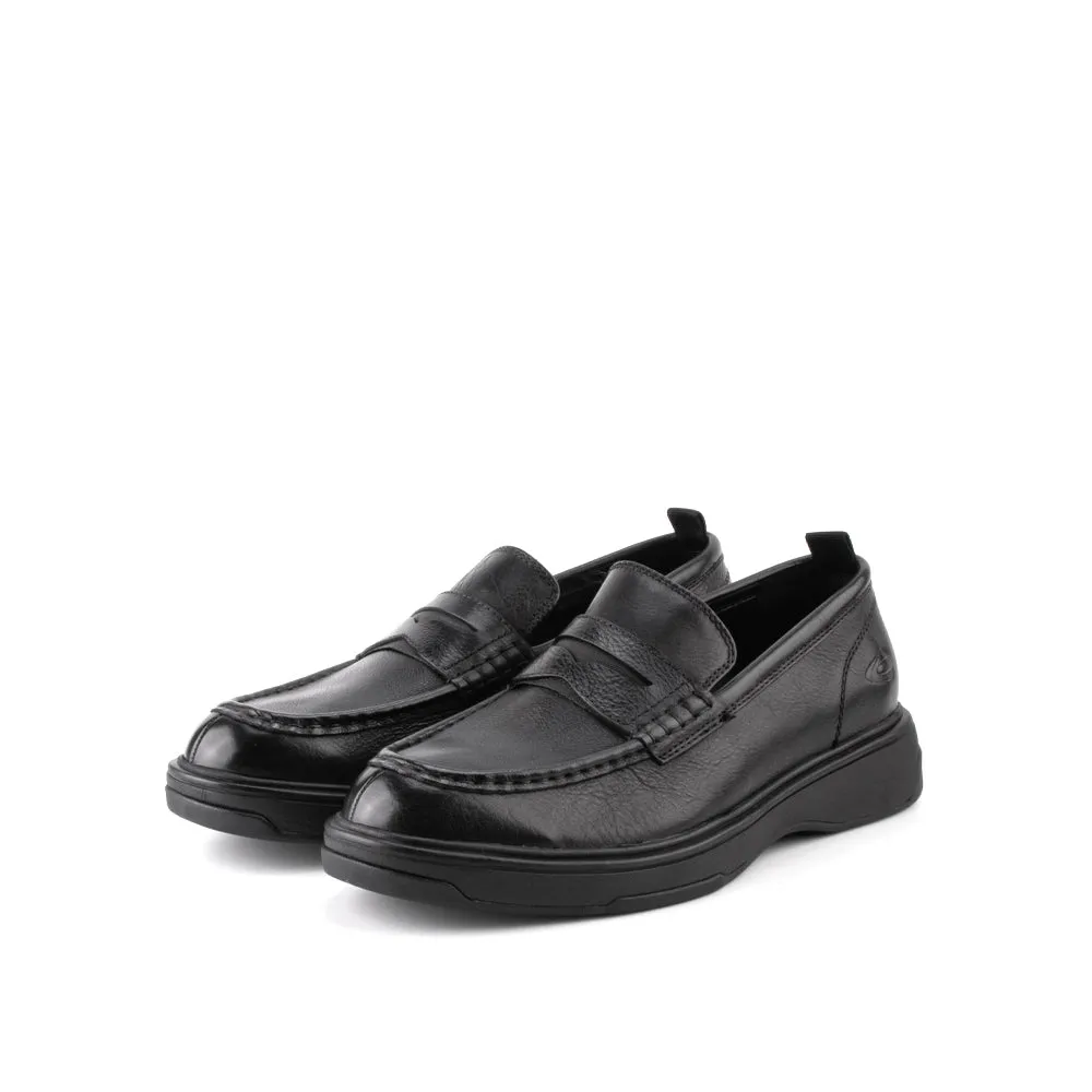 camel active Platform Heel Slip On Shoes Men Black CLIFTON 802401-TM1SV-1-Black