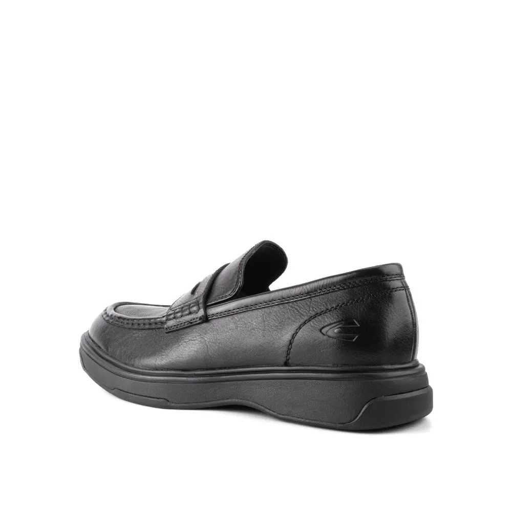camel active Platform Heel Slip On Shoes Men Black CLIFTON 802401-TM1SV-1-Black