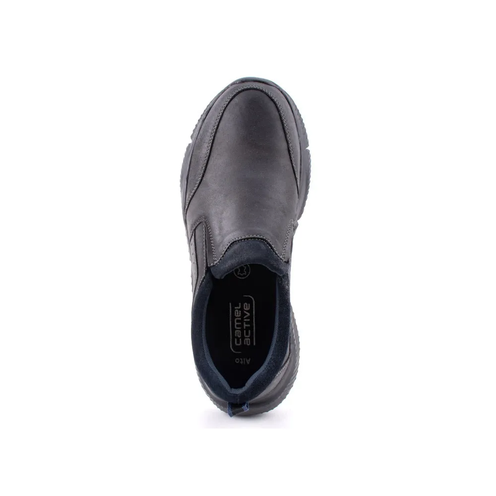 camel active Suede Leather Slip On Shoes Men Dark Navy ALTO 852410-AA1-45