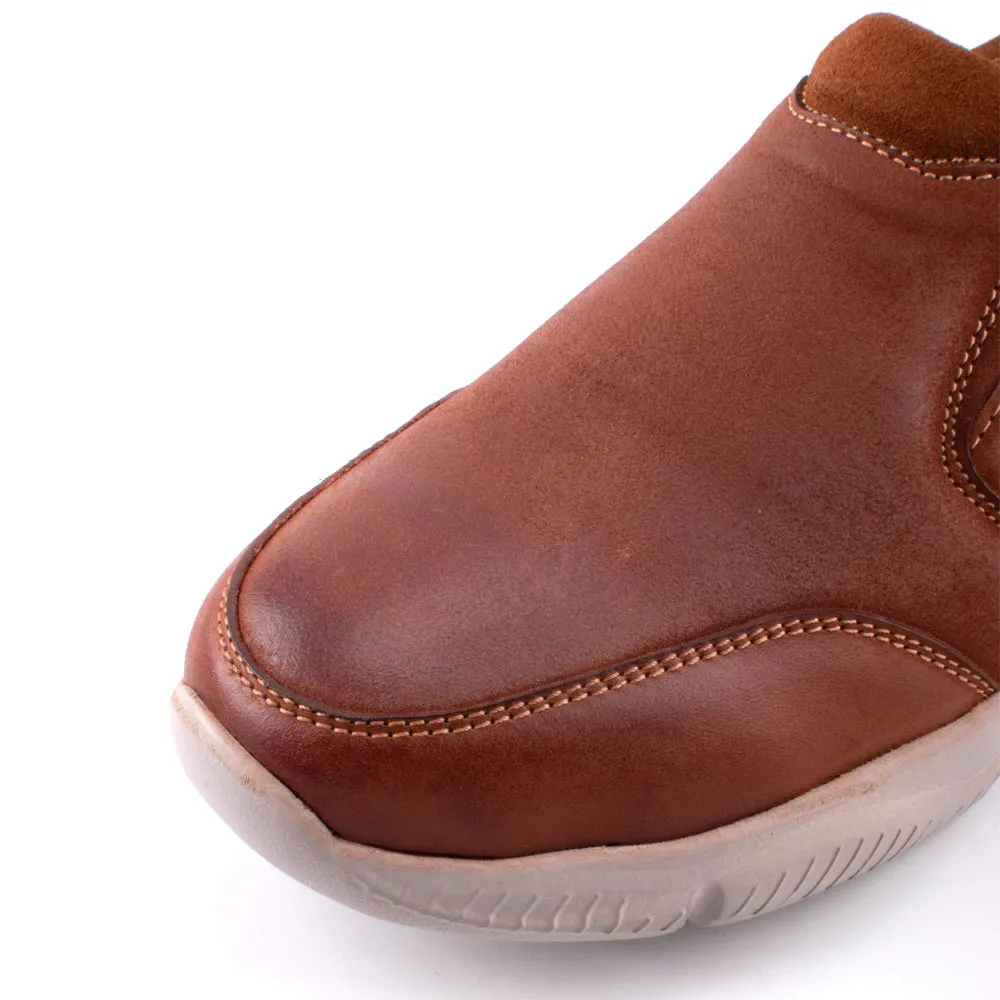 camel active Suede Leather Slip On Shoes Men Dark Tan ALTO 852410-AA1-82
