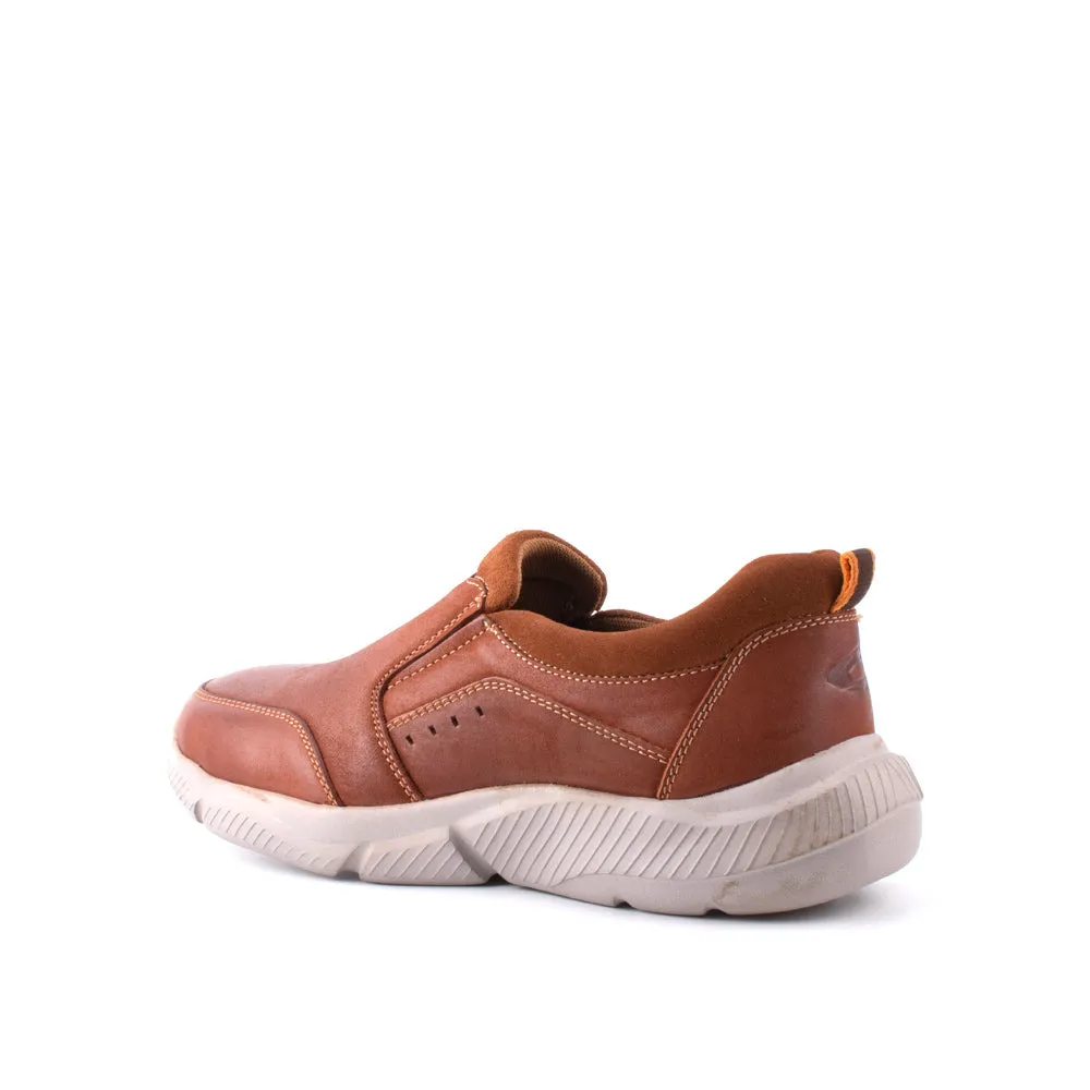 camel active Suede Leather Slip On Shoes Men Dark Tan ALTO 852410-AA1-82