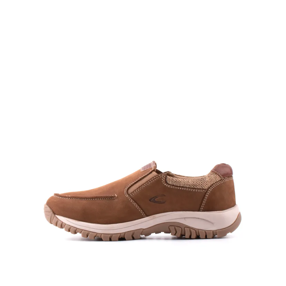 camel active Waxy Nubuck Leather Slip On Loafers Men Dark Khaki WIGAN 852402-AM1SV-62