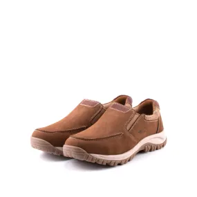 camel active Waxy Nubuck Leather Slip On Loafers Men Dark Khaki WIGAN 852402-AM1SV-62