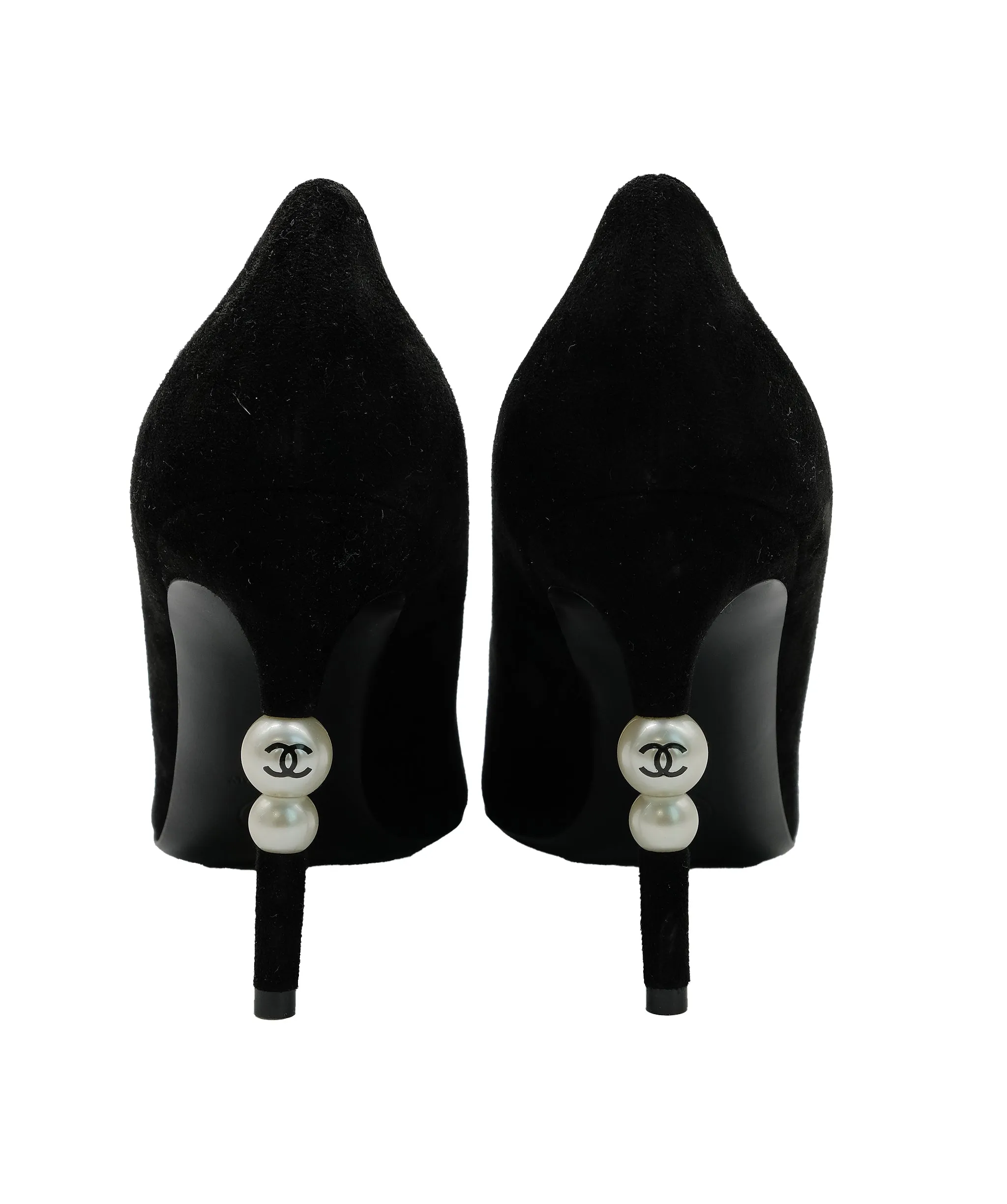 Chanel Suede Black Pumps RJC2749