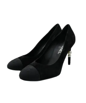 Chanel Suede Black Pumps RJC2749