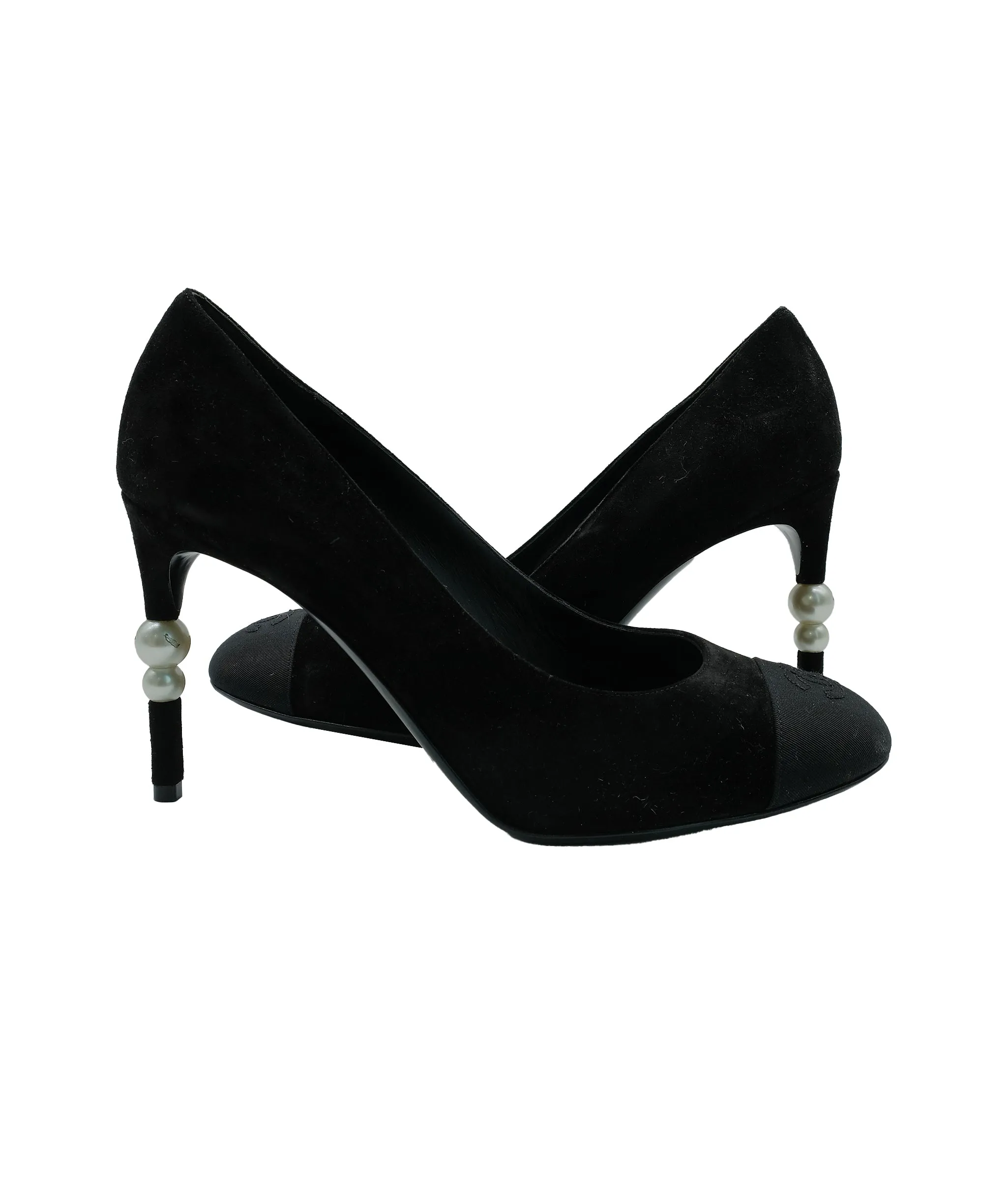 Chanel Suede Black Pumps RJC2749
