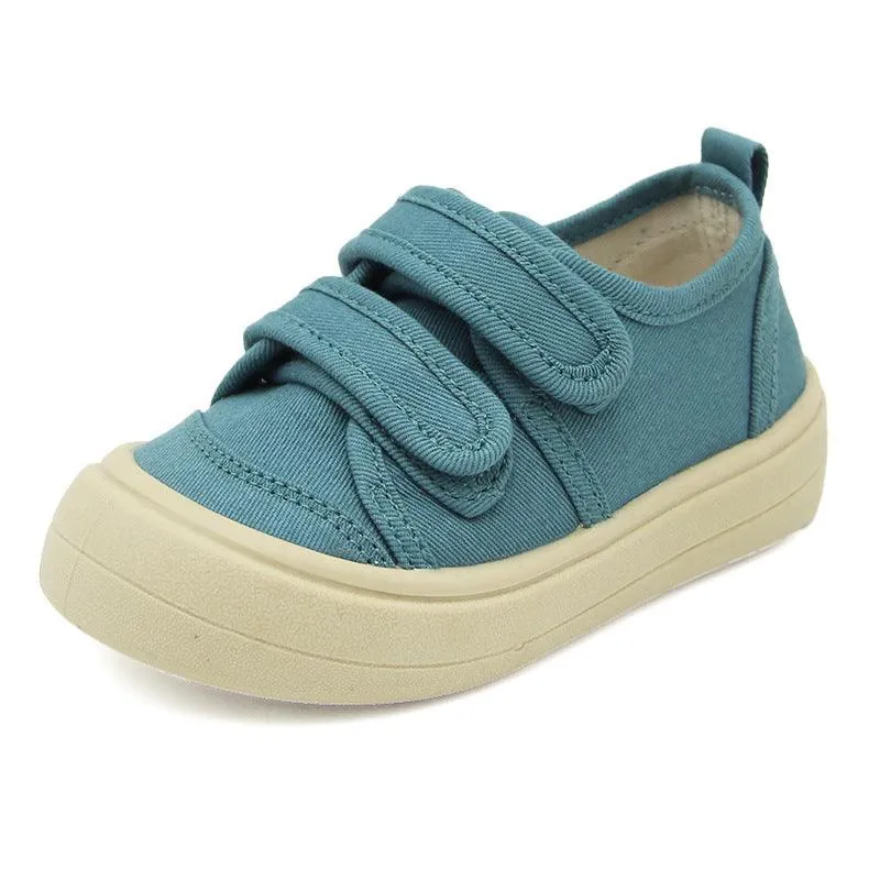 Children's Canvas Shoes Spring And Autumn Velcro Boys 'and Girls' Sneakers Big Toe Cloth Shoes