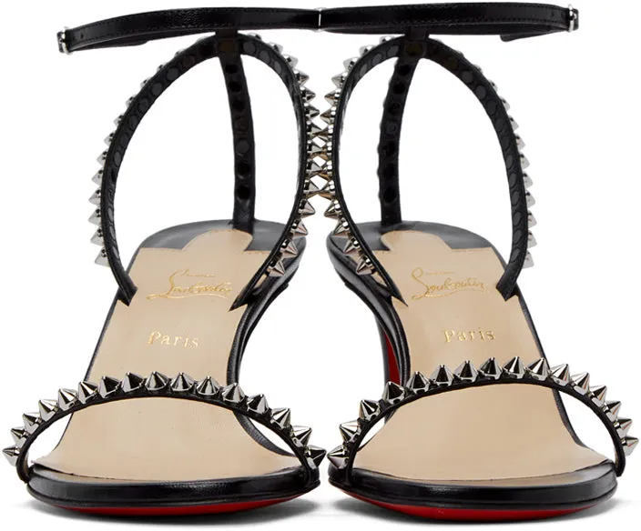 Christian Louboutin Black So Me Studded Heeled Sandals