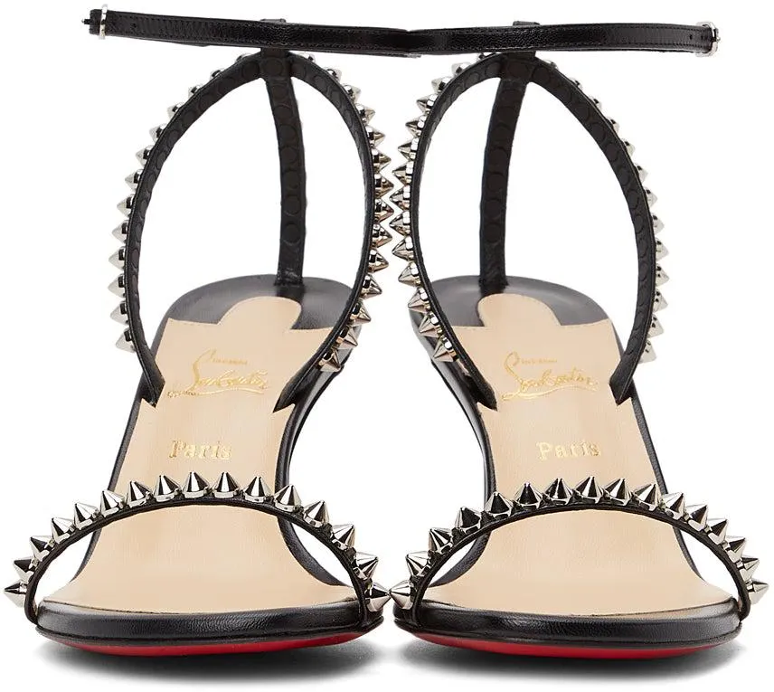 Christian Louboutin Black Studded So Me Heeled Sandals