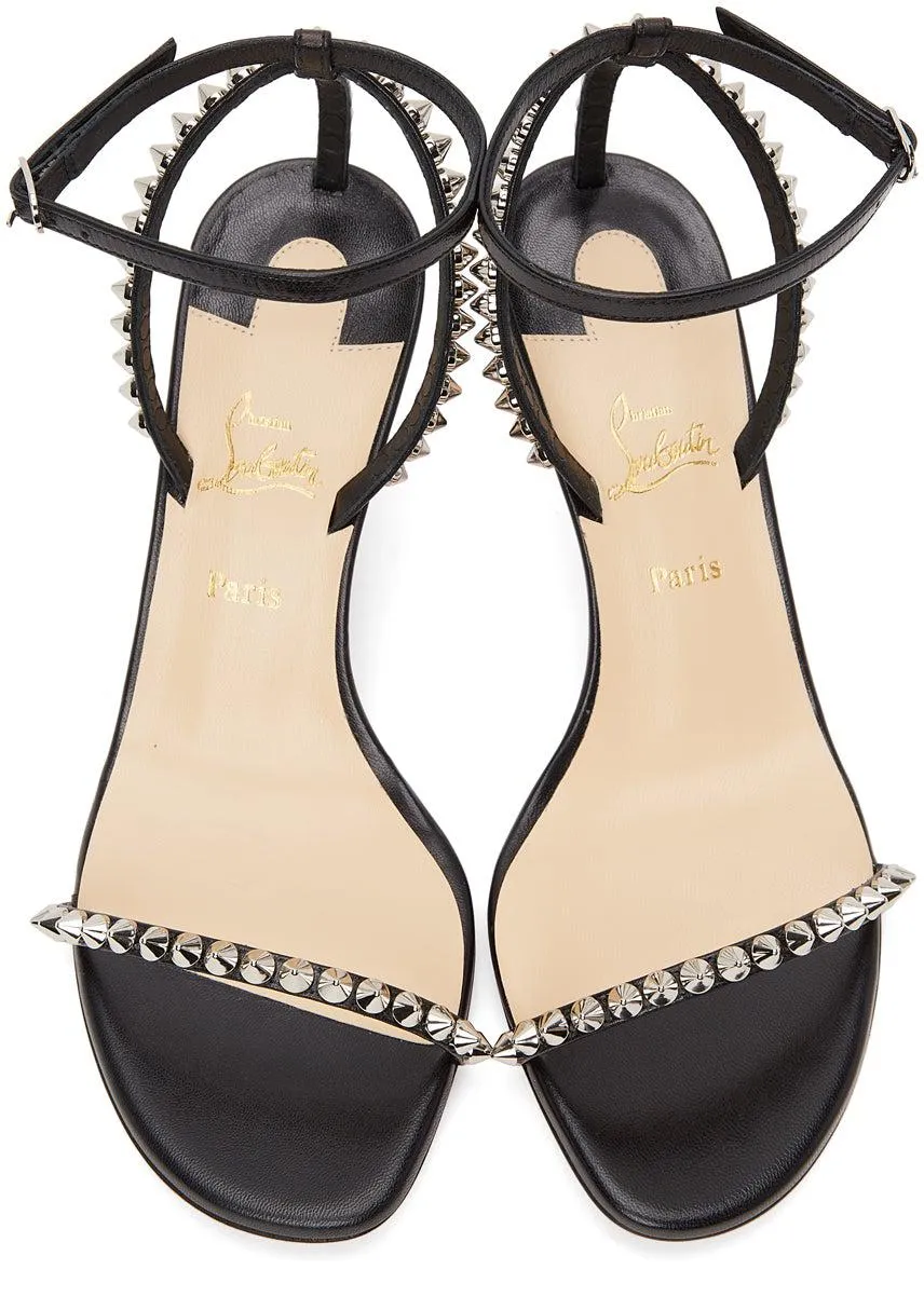 Christian Louboutin Black Studded So Me Heeled Sandals