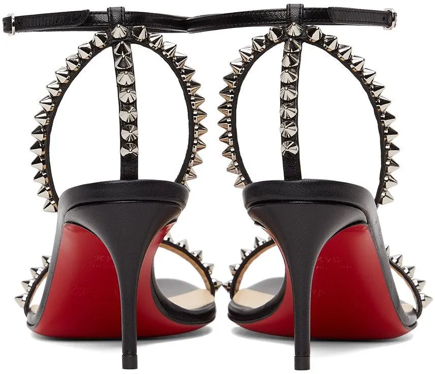 Christian Louboutin Black Studded So Me Heeled Sandals