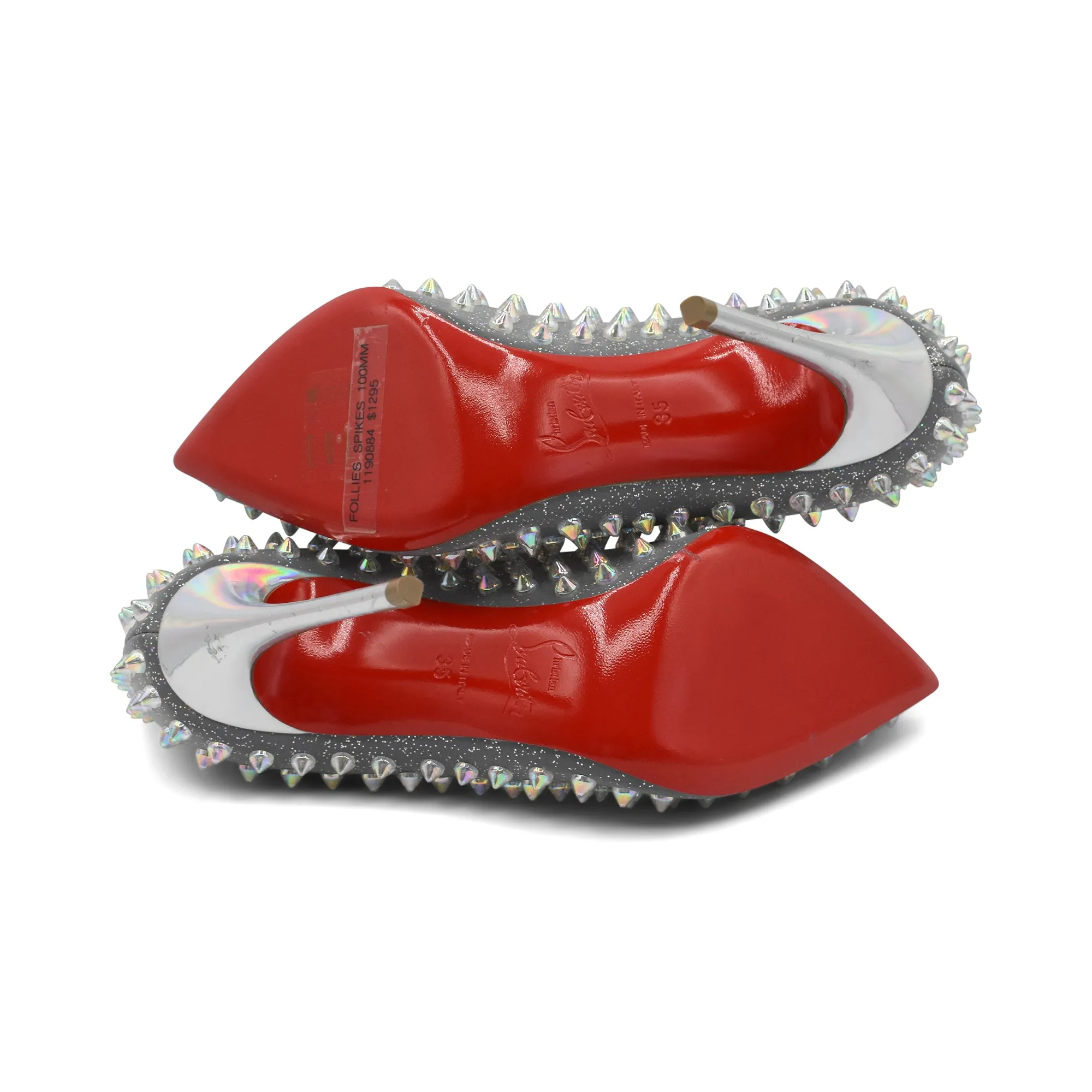 Christian Louboutin 'Follies Studs' Heels - Women's 35