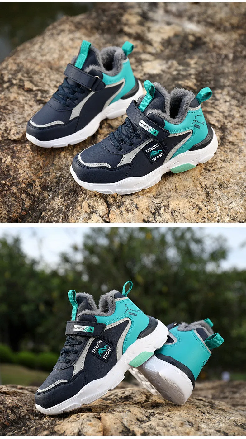 Color Blocking Breathable Velcro Sneakers