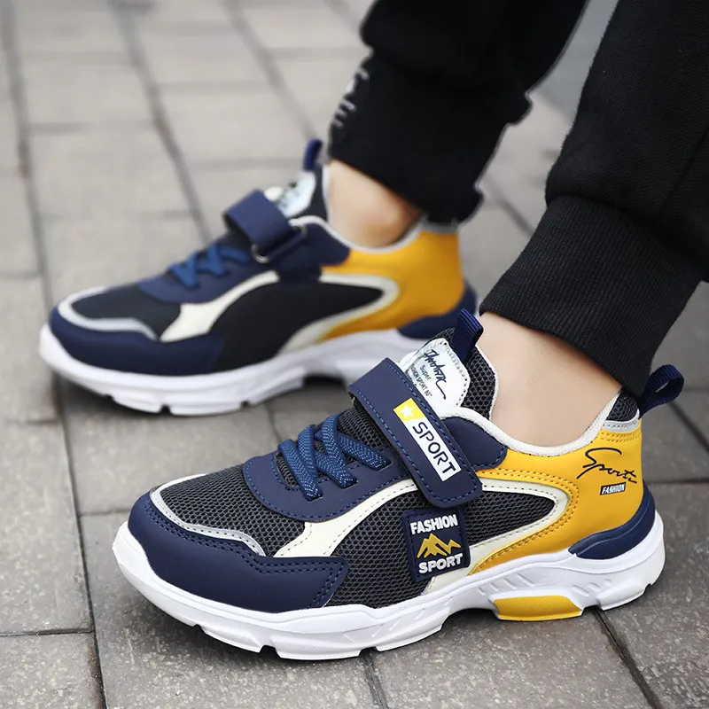 Color Blocking Breathable Velcro Sneakers
