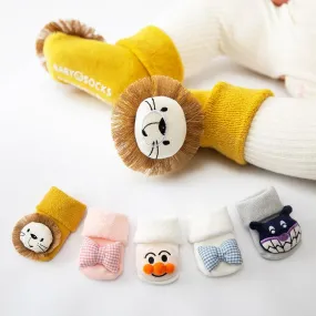 Cotton Baby Socks Girls Boys Rubber Anti Slip Floor Cartoon Kids Toddlers