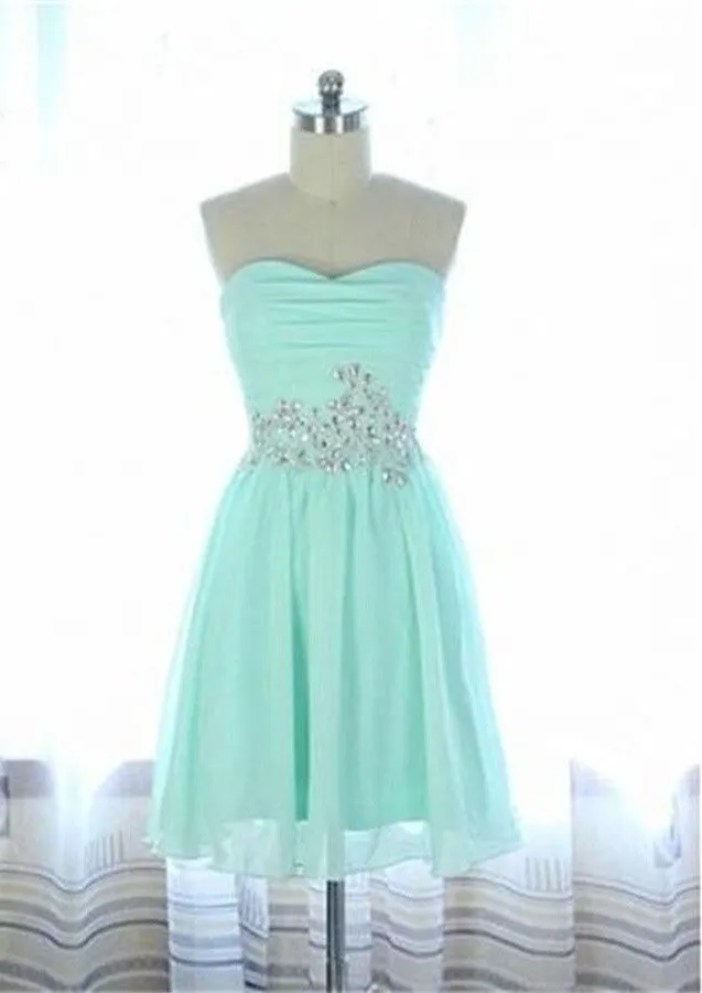 Elegant A Line Sweetheart Homecoming Dresses,Short Prom Dresses K165