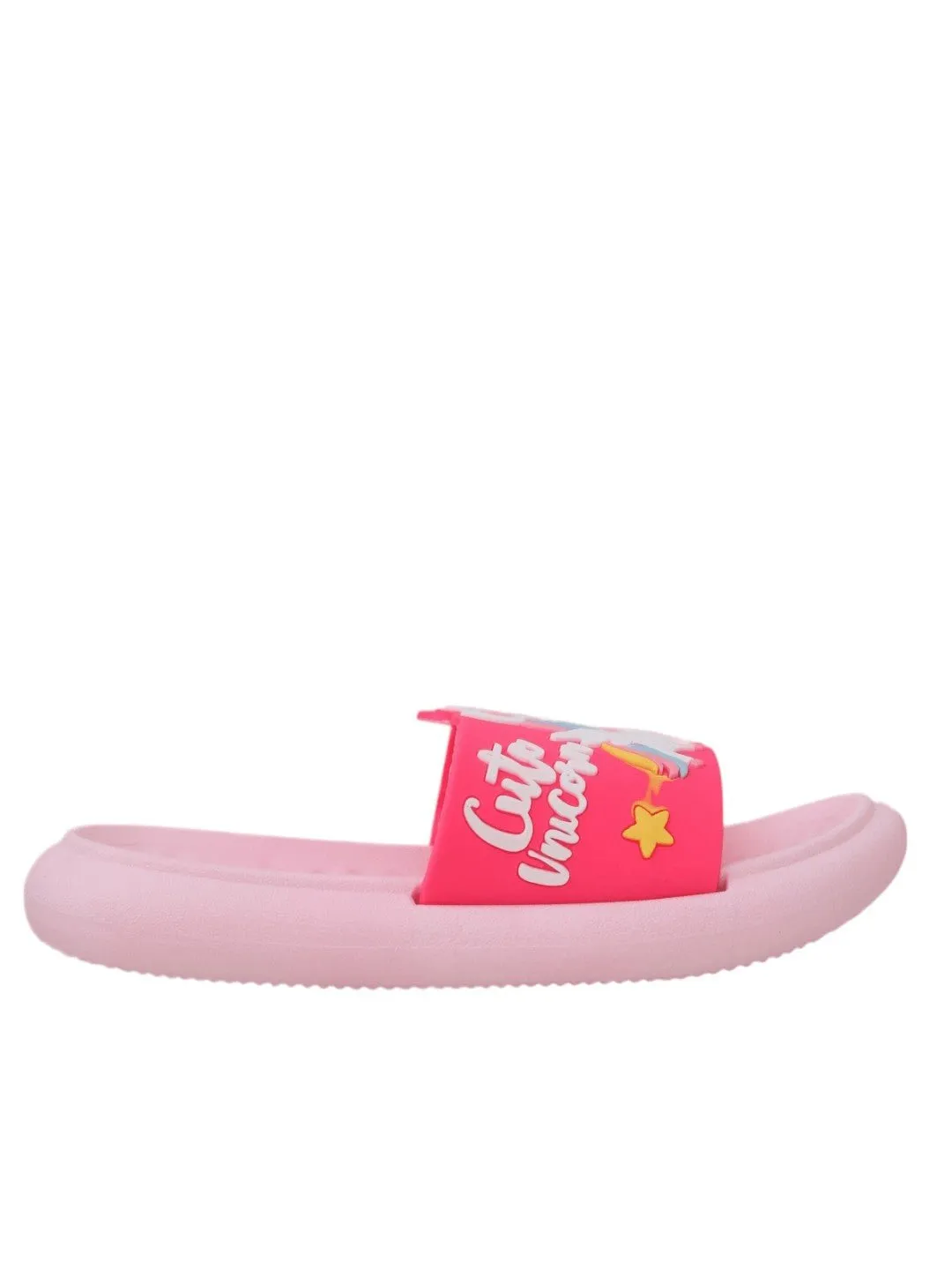 Enchanted Pink Unicorn Rainbow Slides – Magical Comfort for Every Step