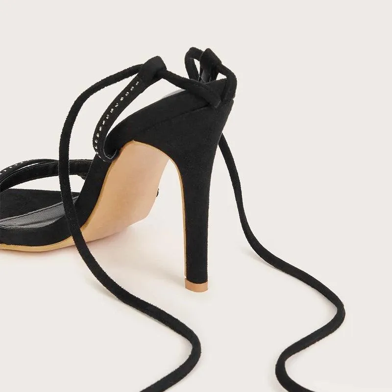 Fashion Diamond Strapping Stiletto Sandals