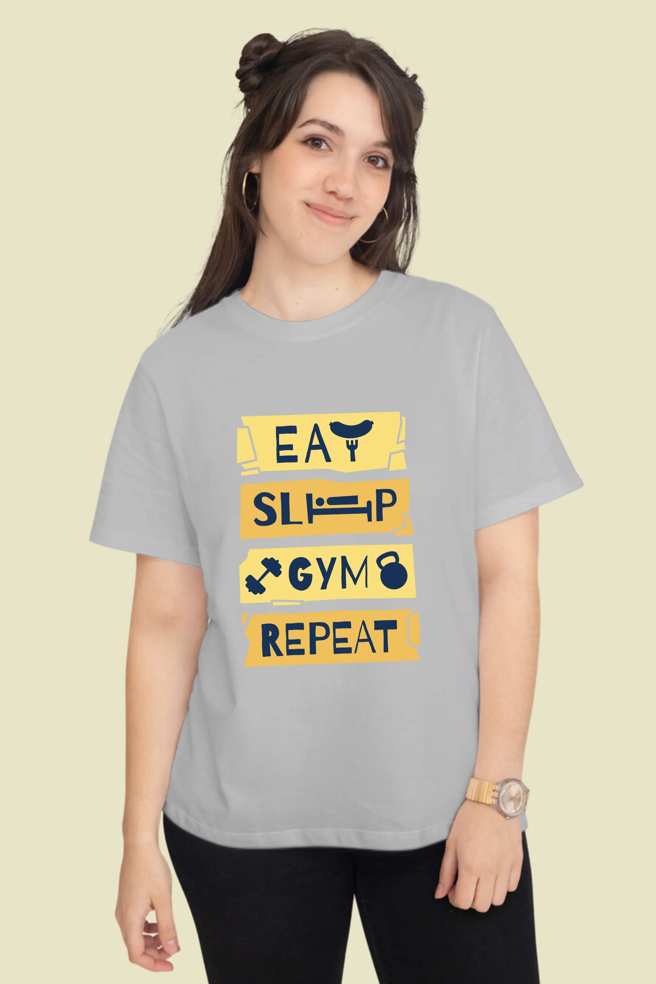 Fitness Anthem Printed T-shirt for women