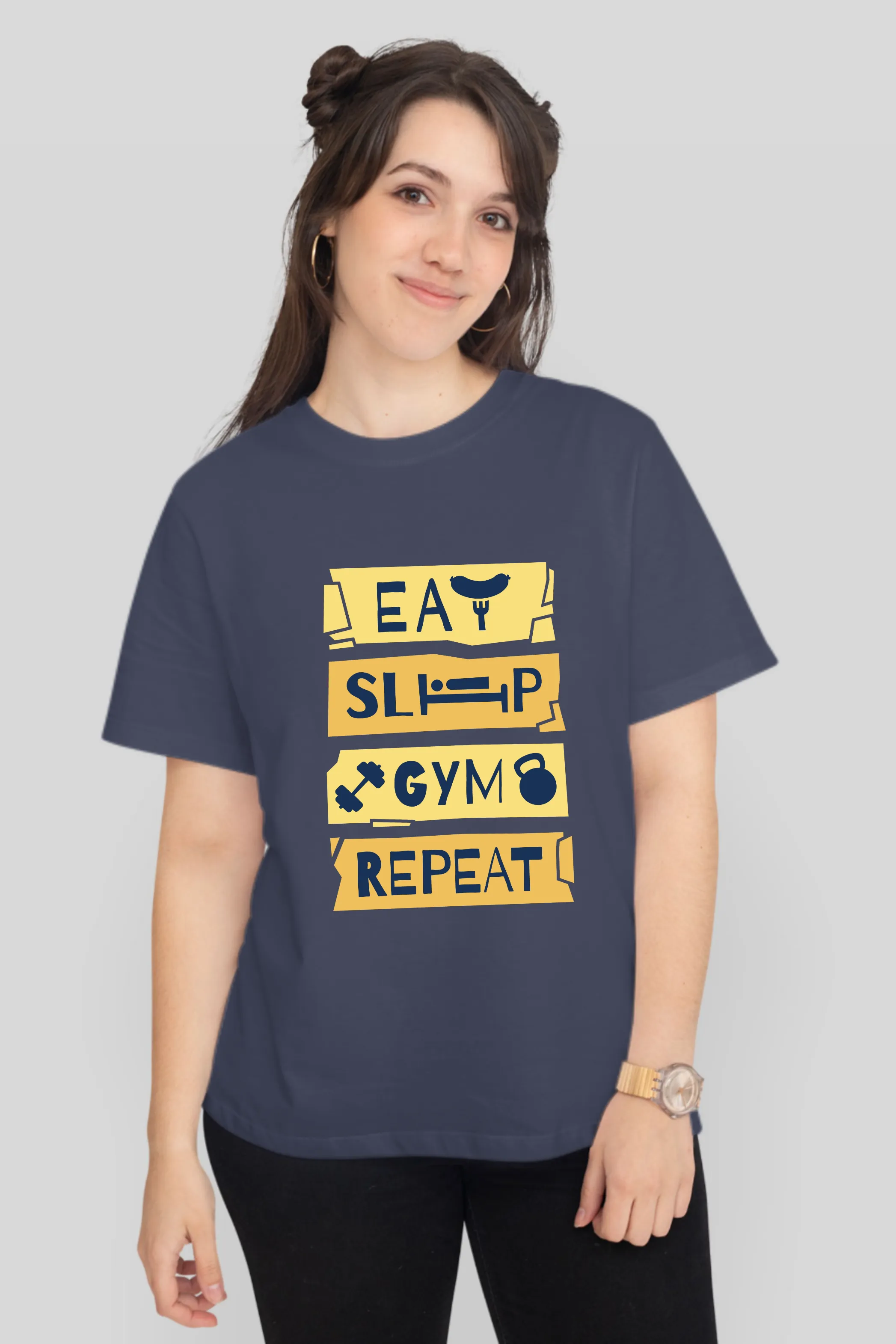 Fitness Anthem Printed T-shirt for women