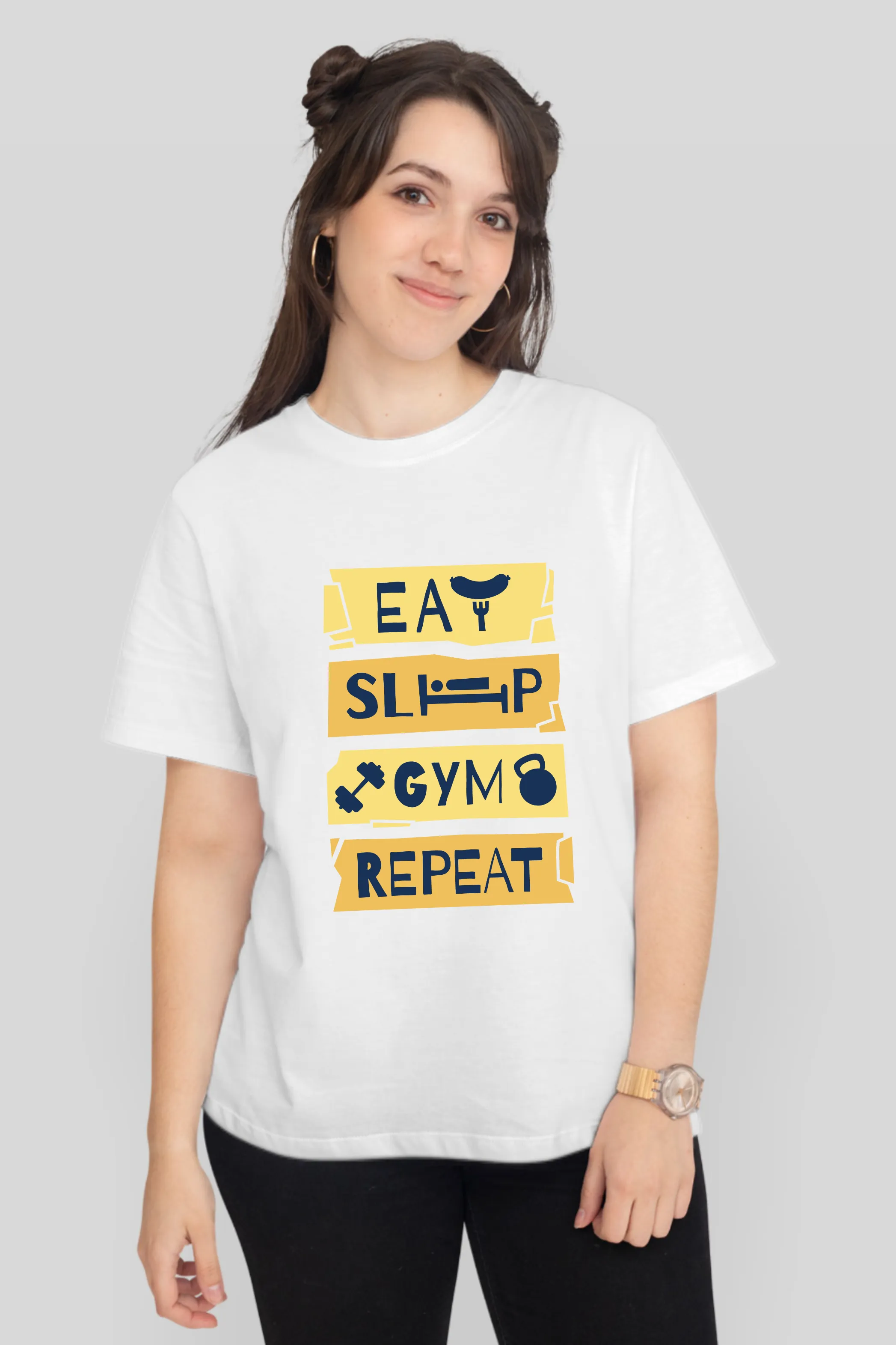Fitness Anthem Printed T-shirt for women