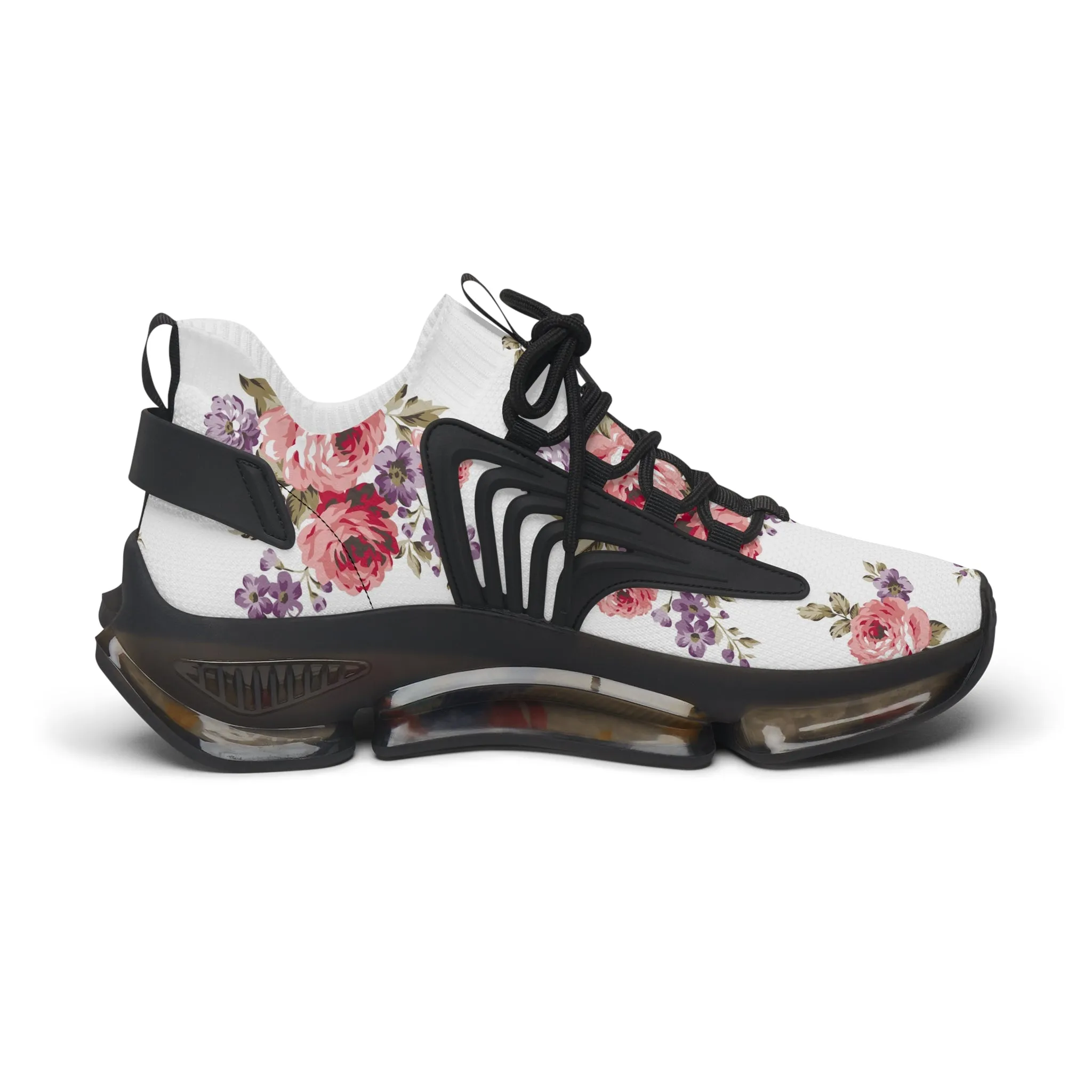Floral Women&#039;s Mesh Sneakers - Stylish Athletic Footwear for Spring & Summer