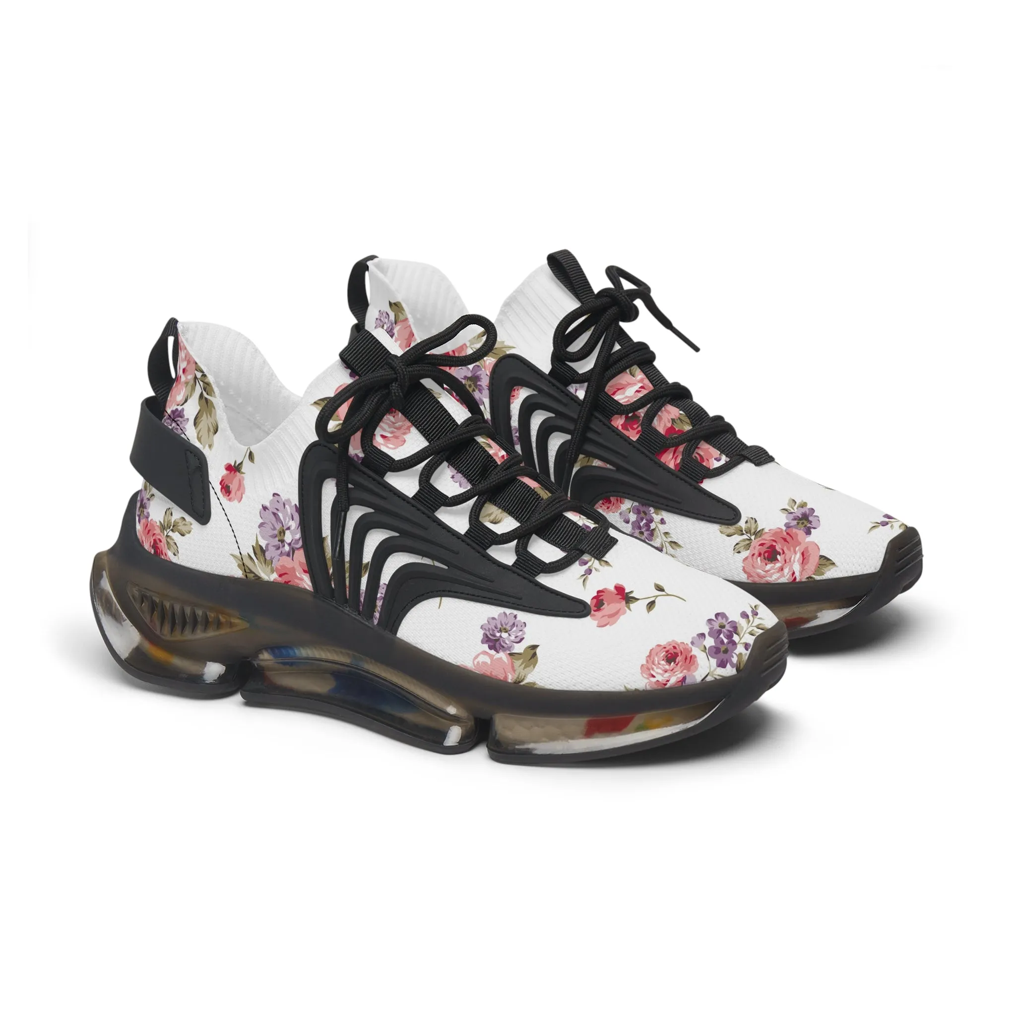 Floral Women&#039;s Mesh Sneakers - Stylish Athletic Footwear for Spring & Summer