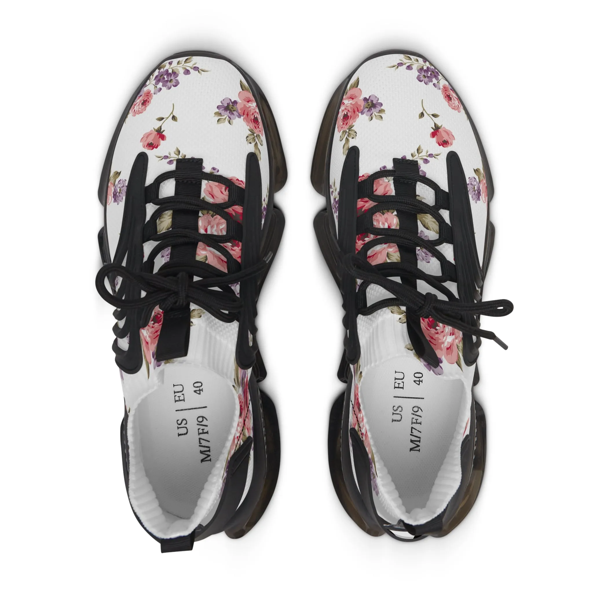 Floral Women&#039;s Mesh Sneakers - Stylish Athletic Footwear for Spring & Summer