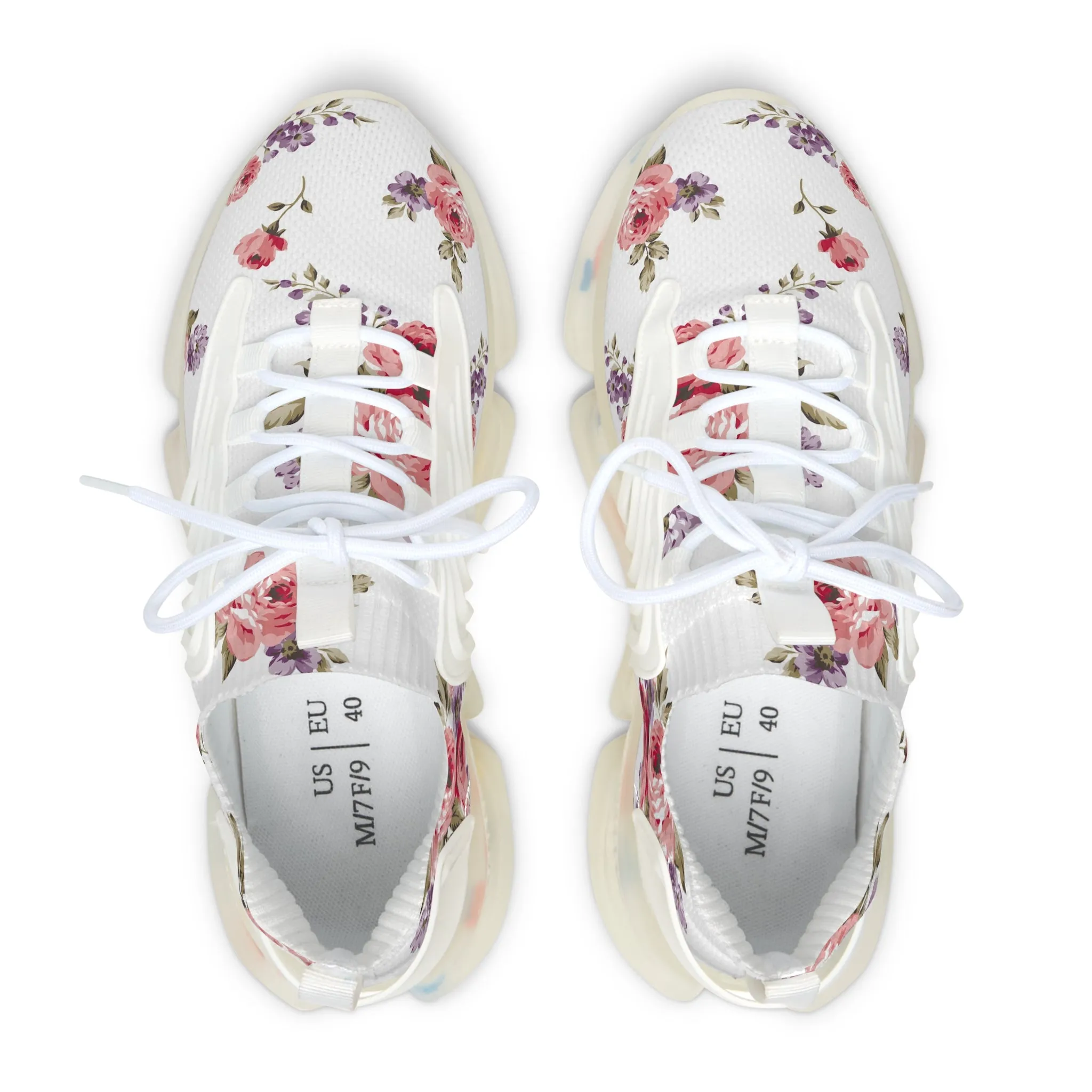 Floral Women&#039;s Mesh Sneakers - Stylish Athletic Footwear for Spring & Summer