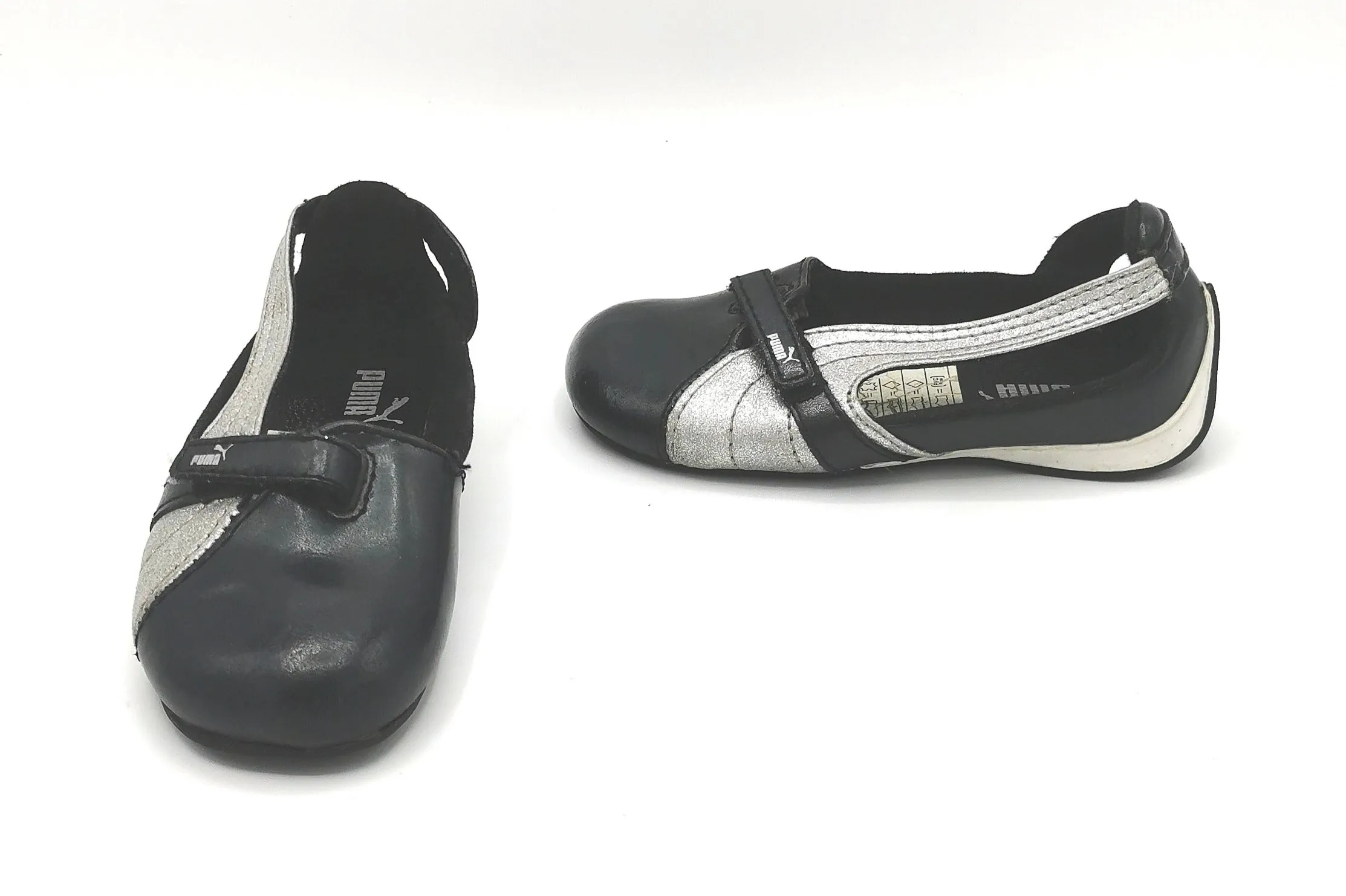 GIRL SIZE 7 TODDLER - PUMA, Velcro Ballet Flats VGUC B2