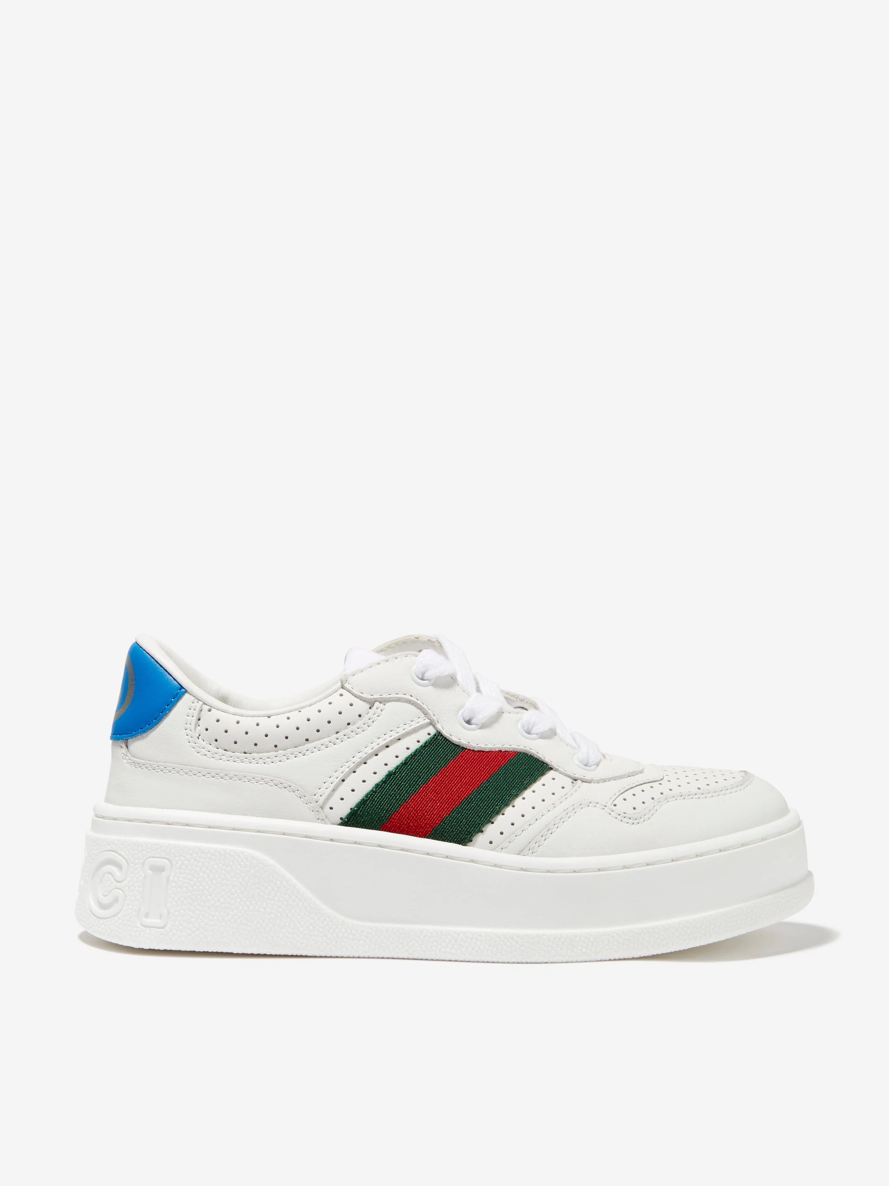 Gucci Kids Leather Web Chunky Trainers