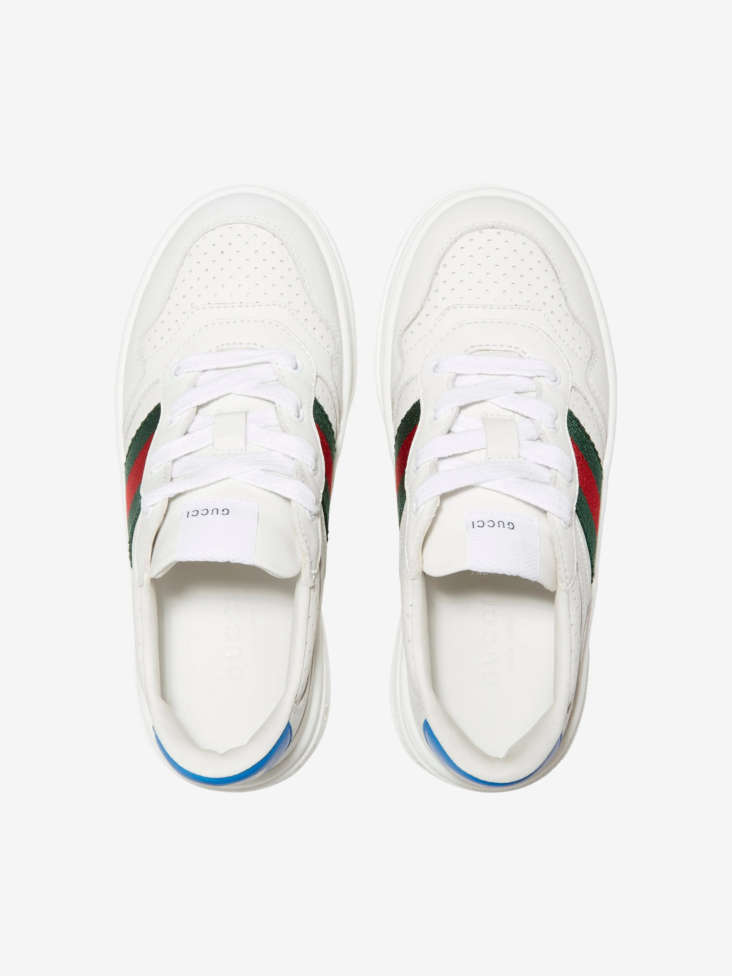 Gucci Kids Leather Web Chunky Trainers
