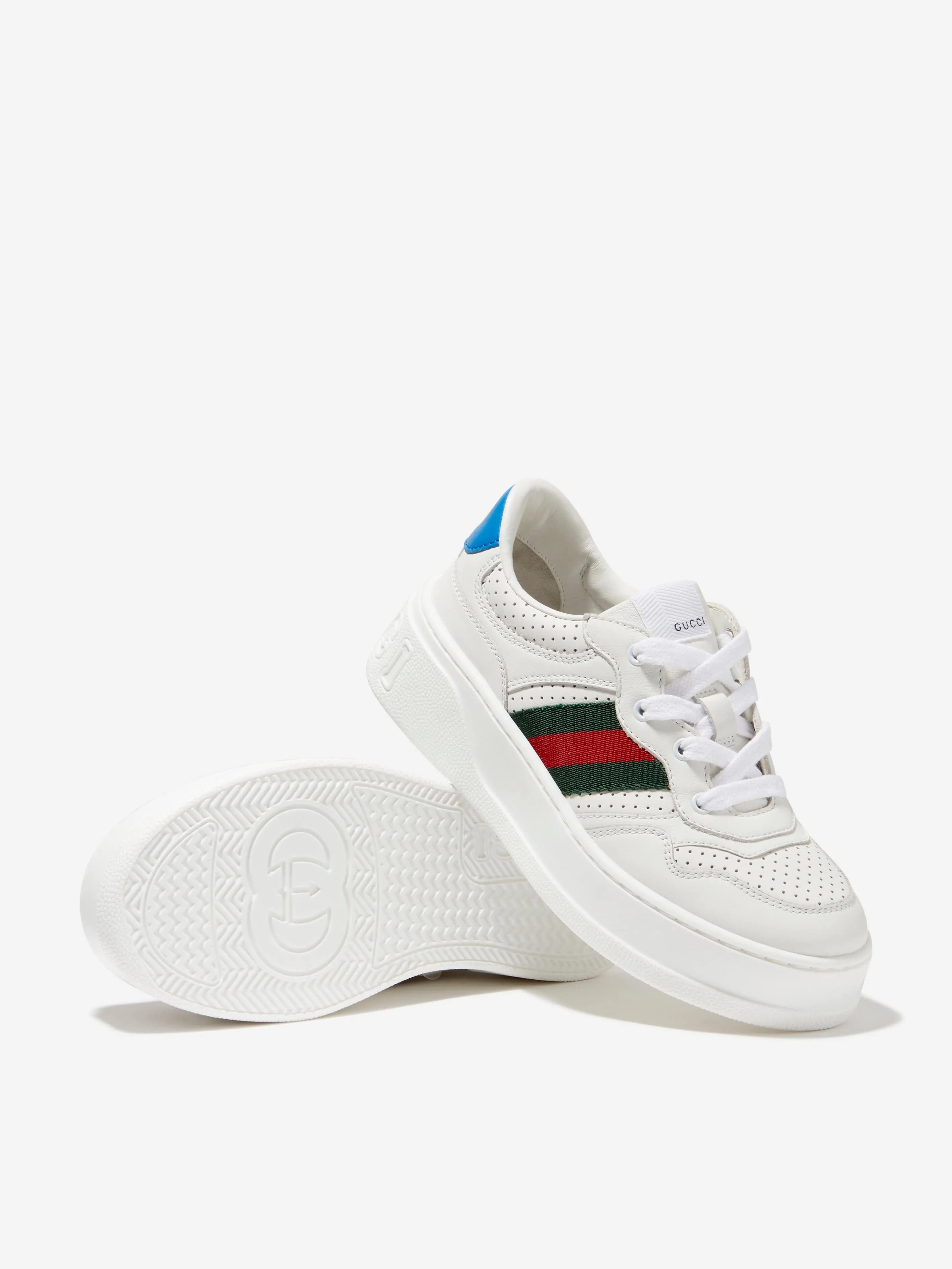 Gucci Kids Leather Web Chunky Trainers
