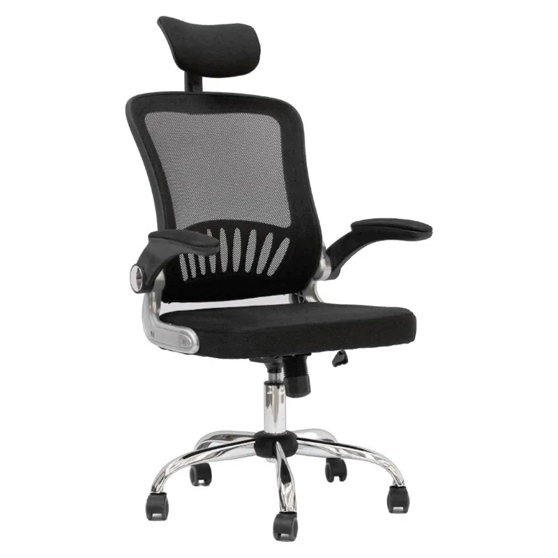 High-Back Adjustable Height Mesh Office Chair With Headrest 8833H Black