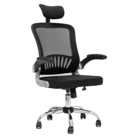 High-Back Adjustable Height Mesh Office Chair With Headrest 8833H Black