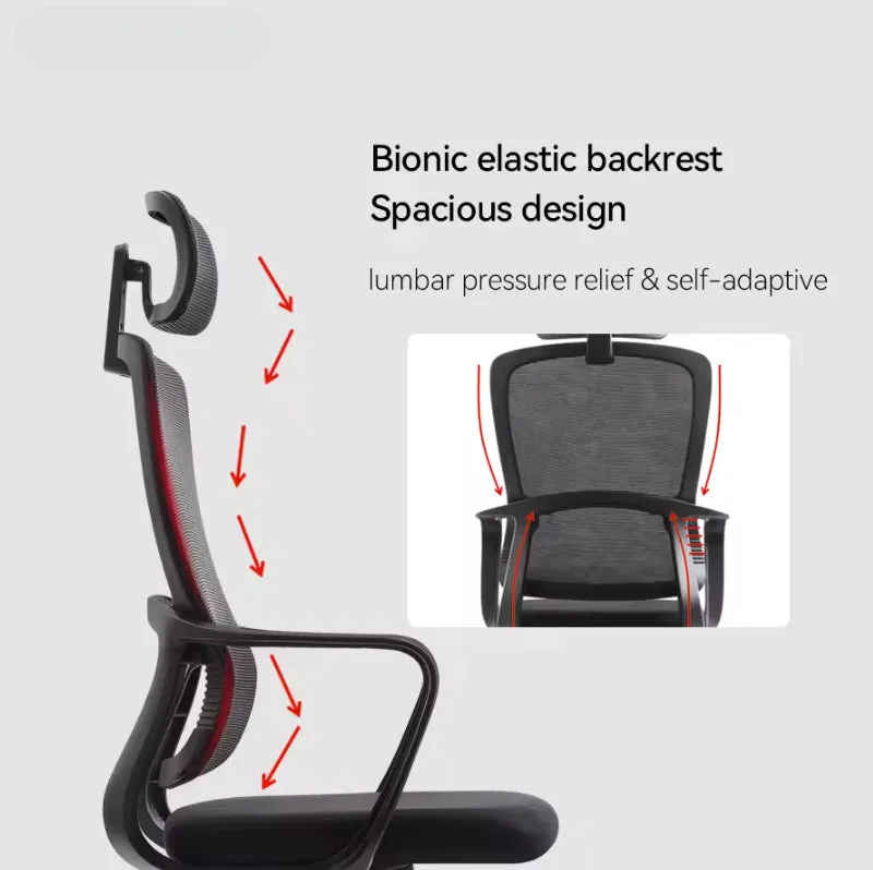 High-Back Meeting Room Swivel Mesh Task Office Chair With Headrest A110-1