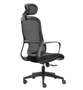 High-Back Meeting Room Swivel Mesh Task Office Chair With Headrest A110-1