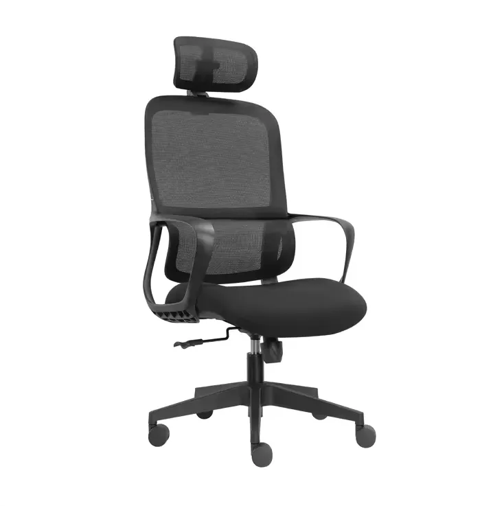 High-Back Meeting Room Swivel Mesh Task Office Chair With Headrest A110-1