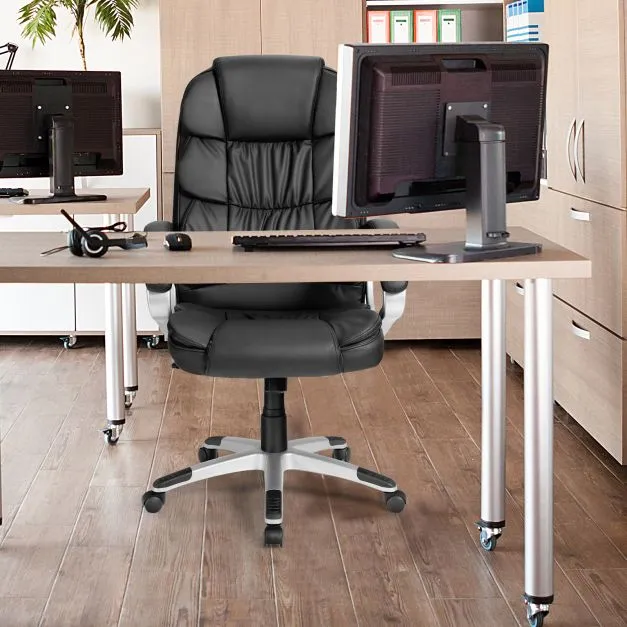 High Back Pu Leather Ergonomic Office Chair 8890H Black