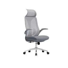 High Back Swivel Adjustable Height Mesh Office Chair With Headrest J162A Grey